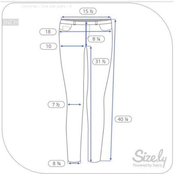 Converse One Star Womens Jeans 6 30x32 Cotton Spandex Blend Blue Worn Distressed - Picture 4 of 12